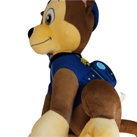 Paw Patrol Chase 16" Plush Cuddle Pillow 2014 Nickelodeon Dog Stuffed Animal EUC - Picture 2 of 4